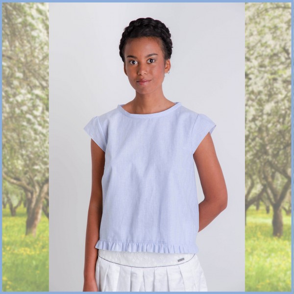 Bluse FLORA hellblau
