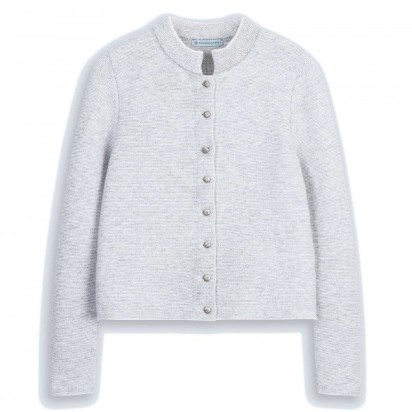 FLORENTINE Strickjacke hellgrau-weiß