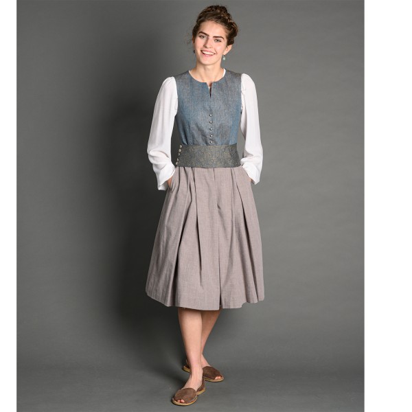 Kleid KATHA petrol/braun