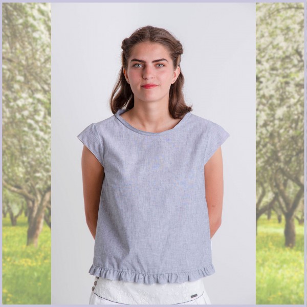 Bluse FLORA grau